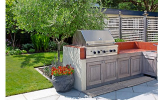 A barbecue and outdoor kitchen were also an element of the design.